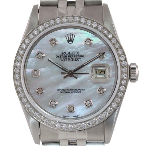 rolex date just diamond bezel.